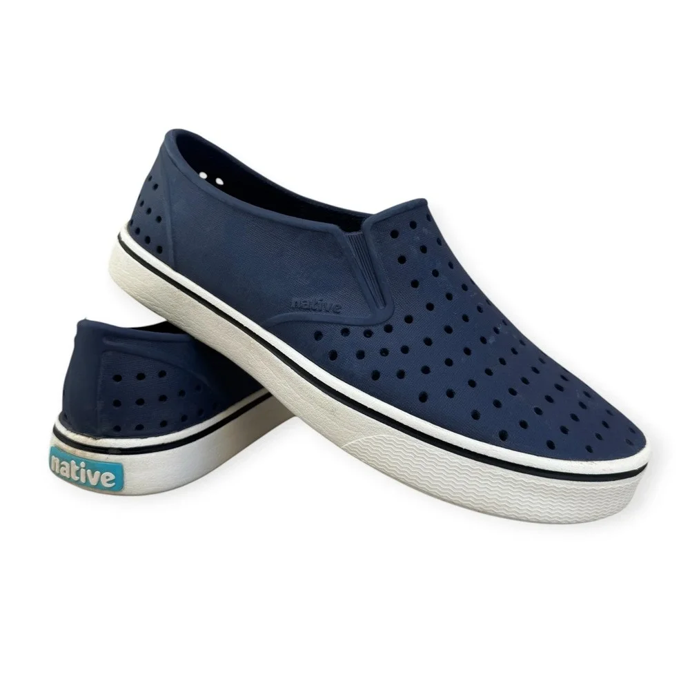 Native Miles Navy Blue Slip On Water Shoes/Sneakers Mens 6 Womens 8